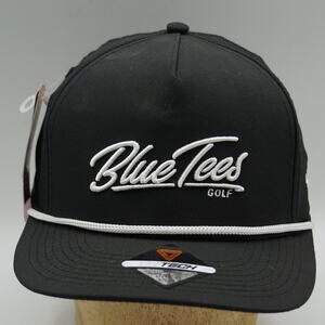Blue Tees Men's Adjustable Black Golf Hat